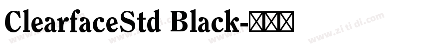 ClearfaceStd Black字体转换